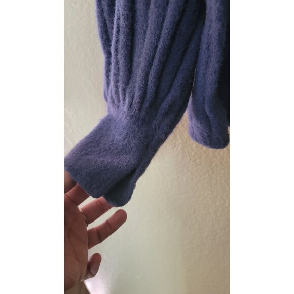 Aerie Blue Nylon Viscose Pullover Sweater Size M - Picture 2 of 6